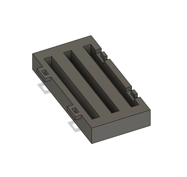 Socle de rangement à encoches